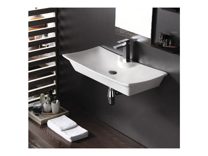 VELDMAN UMYWALKA CERAMICZNA ASTRA 80cm Szerokość 80 cm Meblowe Nablatowe Ceramika Kategoria Umywalki