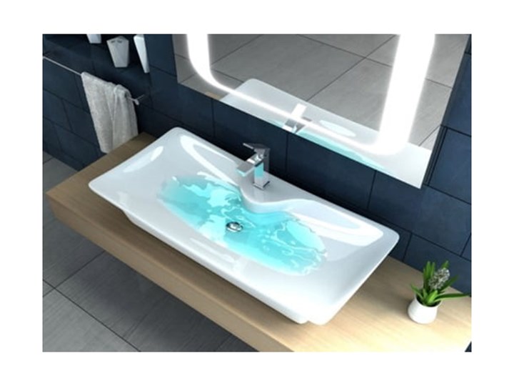 VELDMAN UMYWALKA CERAMICZNA ASTRA 80cm Szerokość 80 cm Meblowe Nablatowe Ceramika Kategoria Umywalki