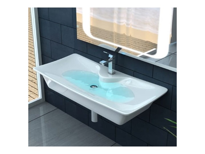 VELDMAN UMYWALKA CERAMICZNA ASTRA 80cm Ceramika Szerokość 80 cm Nablatowe Meblowe Kategoria Umywalki