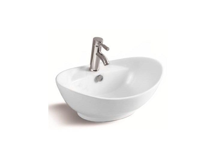 VELDMAN UMYWALKA CERAMICZNA NABLATOWA CLARA Meblowe Ceramika Szerokość 59 cm Nablatowe Kategoria Umywalki