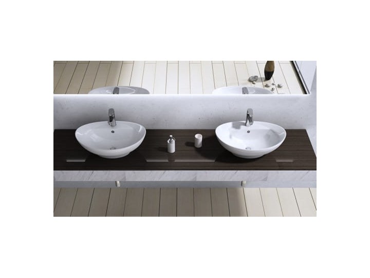 VELDMAN UMYWALKA CERAMICZNA NABLATOWA CLARA Nablatowe Szerokość 59 cm Meblowe Ceramika Kategoria Umywalki