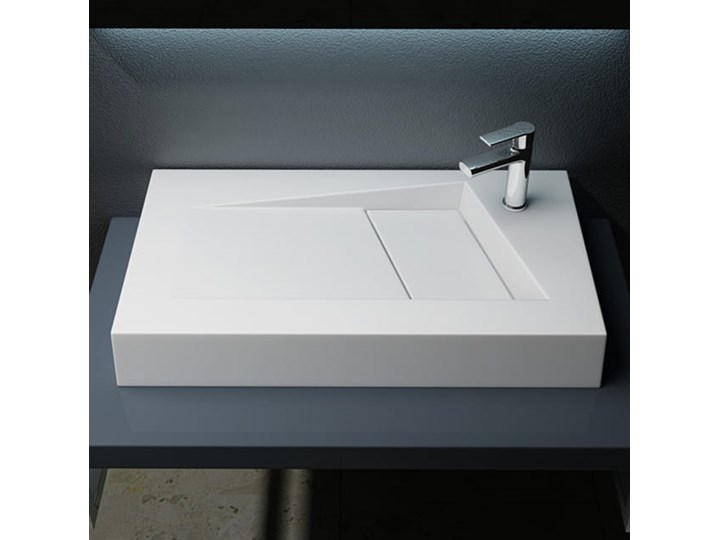 VELDMAN UMYWALKA KONGLOMERAT VINCI 80x46cm Nablatowe Szerokość 80 cm Podwieszane Kategoria Umywalki