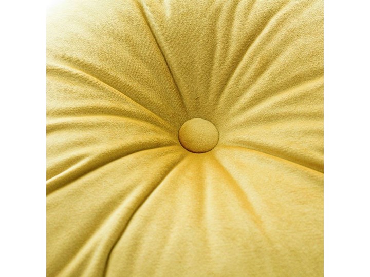 Poduszka okrągła Velvet z guzikiem, oliwkowy zielony, ⌀37 cm, Velvet Aksamit Pomieszczenie Pokój przedszkolaka Poduszka dekoracyjna Poliester Okrągłe Kolor Khaki