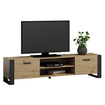 Nowoczesna szafka RTV dąb artisan 185 cm - Berno