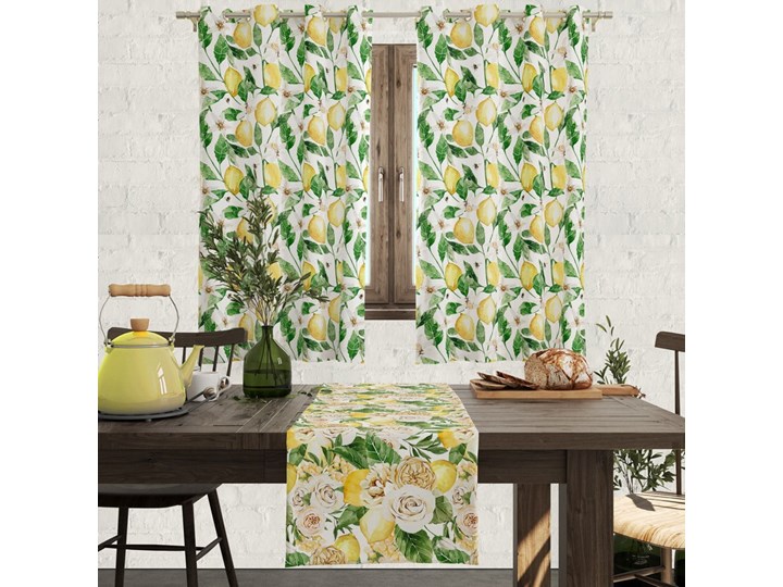 Zasłona Mike & Co. NEW YORK Spring Flowers, 140x270 cm Poliester Mocowanie Kółka