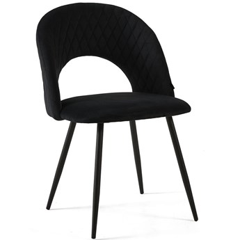 Krzesło welurowe czarne #66 | DC-6240