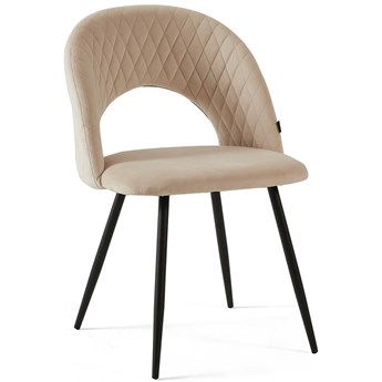 Krzesło welurowe beżowe #5 | DC-6240 #5