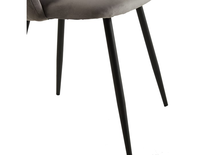 Krzesło welurowe DC-6240 jasny szary #20 Tkanina Metal Tworzywo sztuczne Tapicerowane Styl Nowoczesny