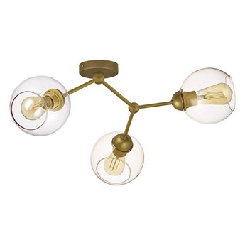 Nowoczesna lampa sufitowa FAIRY kule klosze 3x E27 | złoty proszek