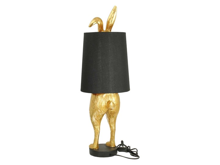 Lampa stołowa Gold Rabbit 74cm, 24 x 24 x 74 cm Kolor Złoty Lampa z kloszem Kategoria Lampy stołowe