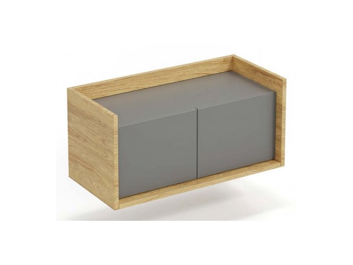 Mobius szafka niska 1D (50x41x36 cm), szary, meble modułowe Płyta MDF Płyta laminowana Pomieszczenie Pokój nastolatka Metal Stal Płyta meblowa Kategoria Szafki i regały