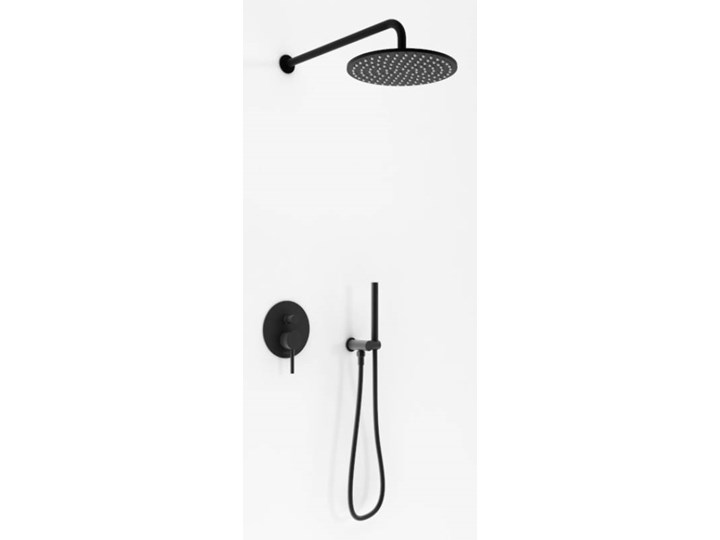 Zestaw prysznicowy podtynkowy Kohlman Axel Black QW210ABR25 Wyposażenie Z wężem Wyposażenie Z deszczownicą