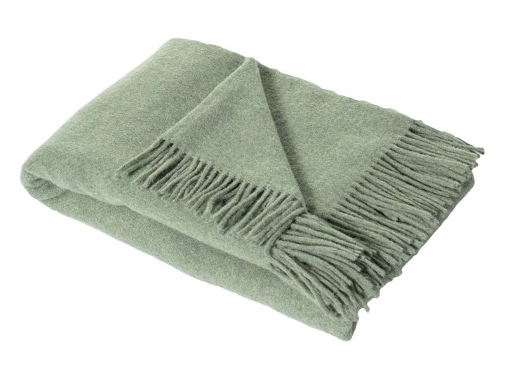 Pled Zelandia 140x200cm melange smoke green, 140 x 200 cm 130x180 cm Koc 140x200 cm Wełna Kolor Zielony