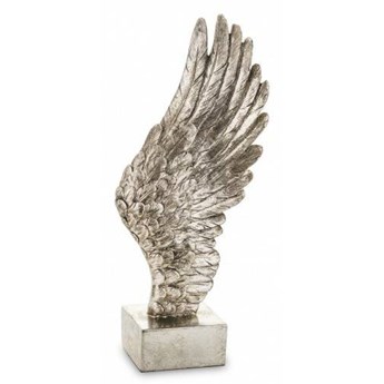 WING skrzydło dekoracyjne srebrne, 26x7x10 cm