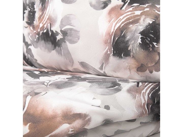 QUINTO Komplet pościeli z mikrofibry w kwiaty 160x200 cm - Homla Poliester Bawełna syntetyczna Mikrofibra 70x80 cm Kategoria Komplety pościeli