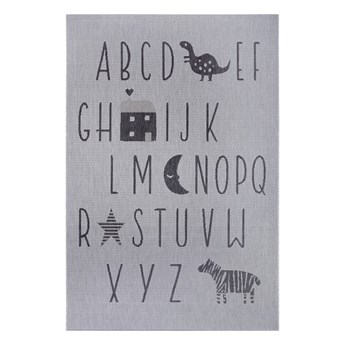 Szary dywan dla dzieci Ragami Letters, 80x150 cm