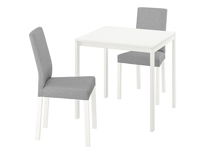 IKEA MELLTORP / KÄTTIL Stół i 2 krzesła, biały/Knisa jasnoszary, 75 cm Kategoria Stoły z krzesłami