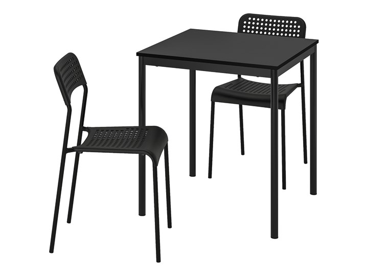 IKEA SANDSBERG / ADDE Stół i 2 krzesła, czarny/czarny, 67x67 cm Kategoria Stoły z krzesłami