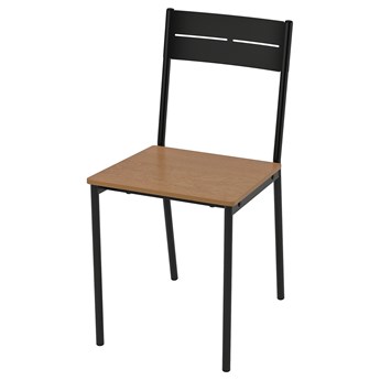 IKEA SANDSBERG Krzesło, czarny/brązowa bejca, Przetestowano dla: 110 kg