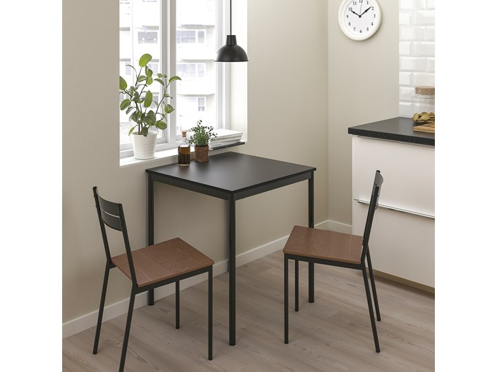IKEA SANDSBERG / SANDSBERG Stół i 2 krzesła, czarny/czarny, 67x67 cm Kategoria Stoły z krzesłami