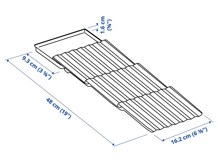 IKEA UPPDATERA Uchwyt na przyprawy, antracyt, 20x50 cm Kategoria Przyprawniki Tworzywo sztuczne Kolor Szary