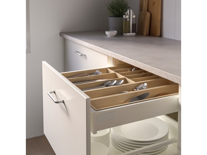IKEA UPPDATERA Wkład do szuflady, jasny bambus, 10x50 cm Kategoria Organizery do szaf Kolor Beżowy