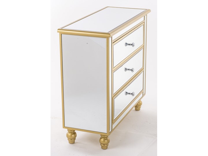 KOMODA LUSTRZANA GLAMOUR Z KRYSZTAŁKAMI Płyta MDF Lustro Drewno Kategoria Komody