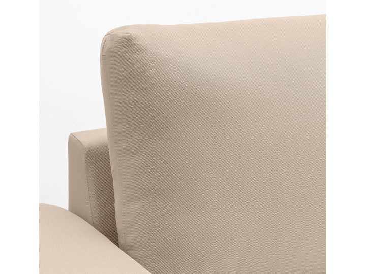 IKEA VIMLE Sofa 3-osobowa z szezlongiem, z szerokimi podłokietnikami/Hallarp beżowy, Wysokość z poduchami oparcia: 83 cm Szerokość 266 cm Prawostronne Liczba miejsc Trzyosobowy