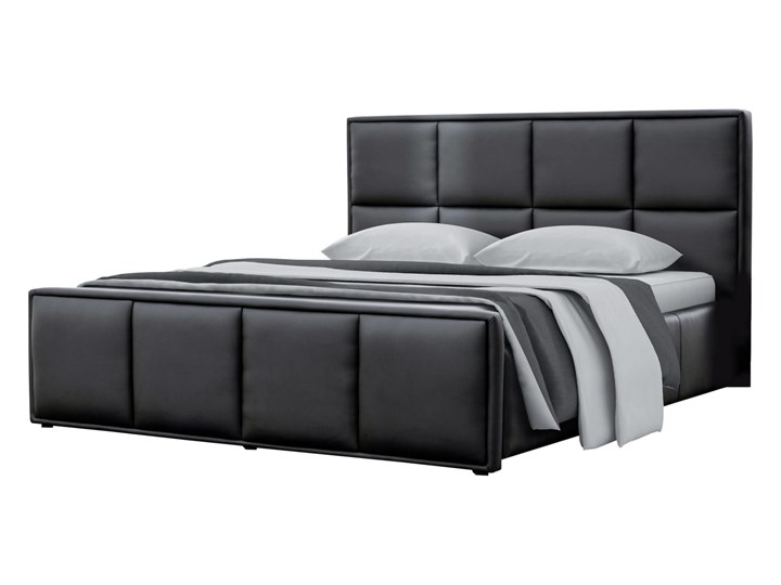Łóżko tapicerowane 160x200 MILONGA / z pojemnikiem Tkanina Metal Łóżko pikowane Kategoria Łóżka do sypialni