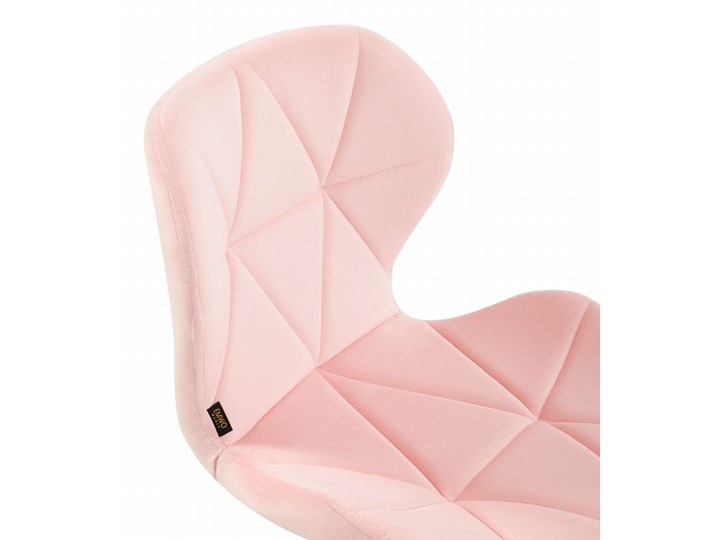 Krzesło obracane różowe ART118S / welur #67 Tapicerowane Tkanina Kolor Różowy