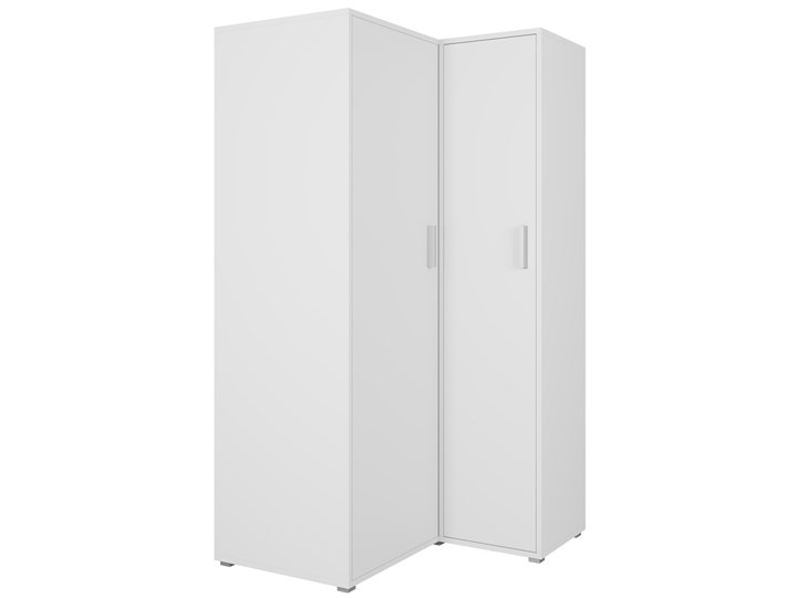 Biała szafa narożna typu L - Elsa 3X Metal Płyta laminowana Płyta MDF Szerokość 100 cm Drewno Głębokość 58 cm Pomieszczenie Pokój nastolatka