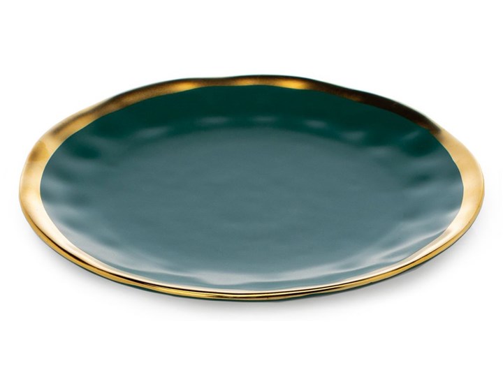 Talerz Lissa Green Gold 20 cm Ceramika Kolor Zielony