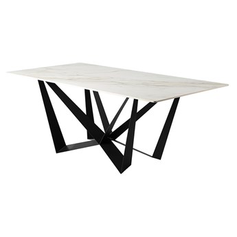 Nowoczesny stół marmurowy biały spiek / 180 x 90 Diego