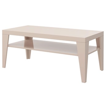Beżowa minimalistyczna ława z półką - Muna 3X