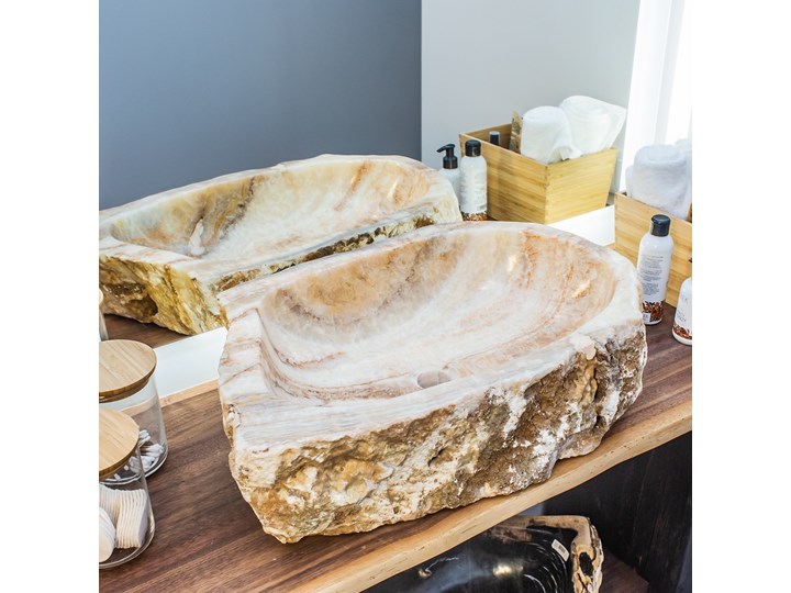 Umywalka Onyx (59 cm x 40 cm) , My Love Bali Kamień naturalny Stal Marmur Drewno Porcelana Szkło Kategoria Umywalki