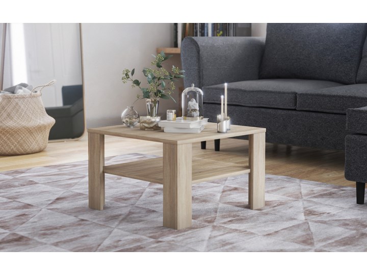 SELSEY Stolik kawowy Crozier 68x68 cm Wysokość 41 cm Płyta meblowa Styl Minimalistyczny