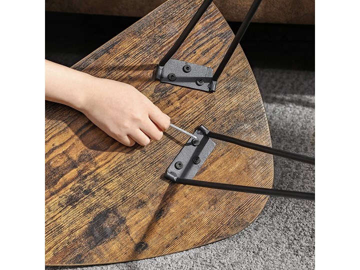 STOLIK KAWOWY LNT012B01 ▪️ 2049 ▪️ RUSTYKALNY BRĄZ 2 SZTUKI Płyta MDF Wysokość 42 cm Styl Nowoczesny Metal Wysokość 47 cm Kolor Brązowy