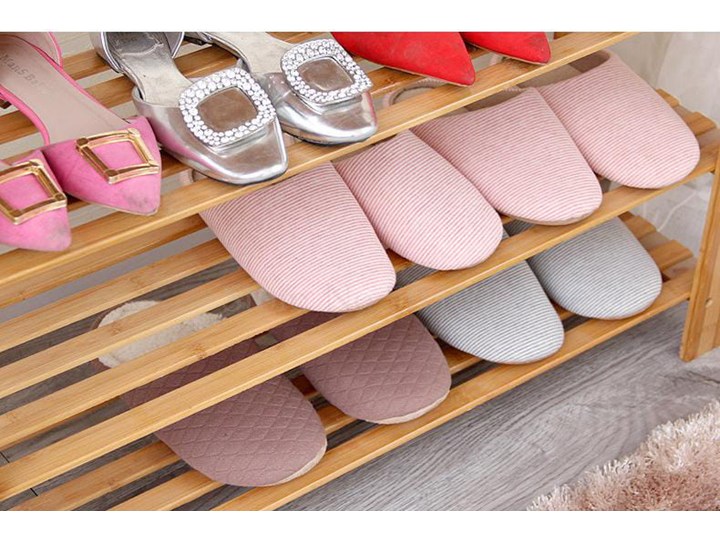 SZAFKA NA BUTY Z SIEDZISKIEM ▪️ 15040 ▪️ BAMBUSOWA Drewno Styl Nowoczesny