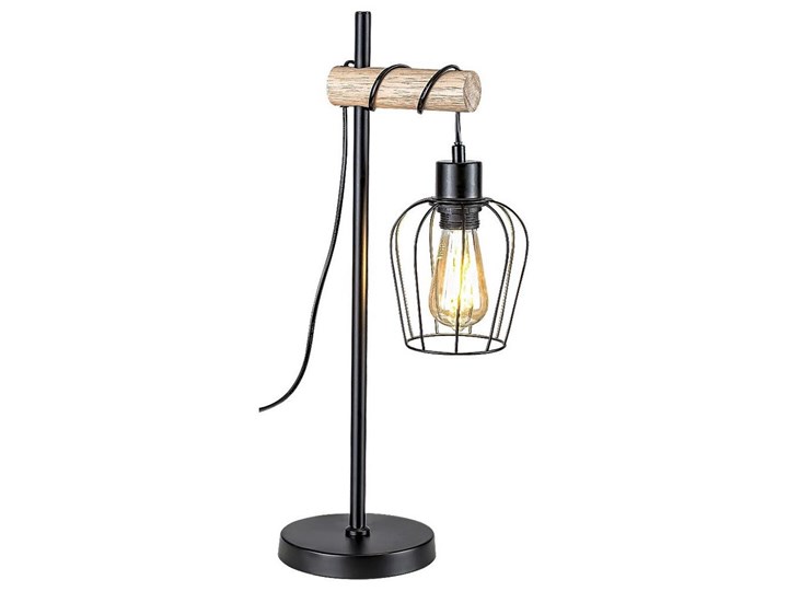Rabalux 5245 - Lampa stołowa FABIAN 1xE27/40W/230V Metal Drewno Kategoria Lampy stołowe Wysokość 56 cm Kolor Czarny