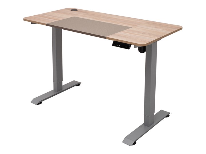 SELSEY Biurko regulowane elektrycznie Cozzana dąb Głębokość 60 cm Płyta MDF Szerokość 120 cm Stal Styl Nowoczesny