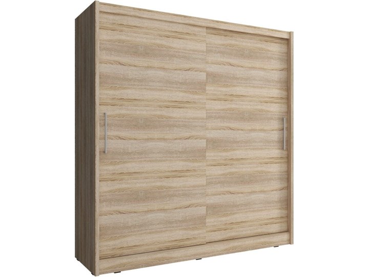 Szafa przesuwna Wiki 180cm sonoma - Meb24.pl Drewno Płyta MDF Wysokość 200 cm Płyta laminowana Szerokość 180 cm Pomieszczenie Garderoba