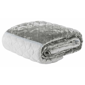 SELSEY Narzuta na łóżko Farly 220x240 cm srebrna