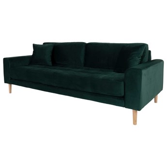 SELSEY Sofa trzyosobowa Dagmarri 210 cm zielony welur