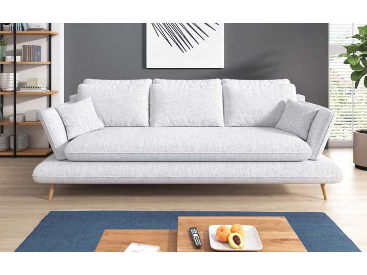 SELSEY Kanapa rozkładana Marinella 242 cm Nóżki Na nóżkach Głębokość 54 cm Głębokość 110 cm Stała konstrukcja Kolor Szary