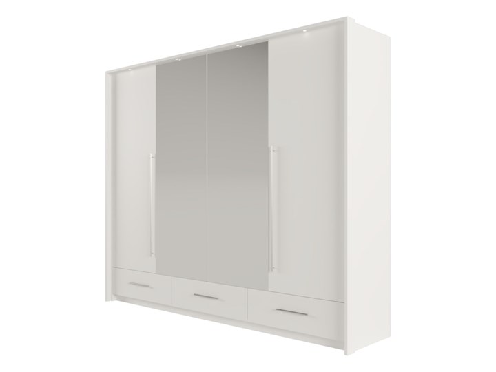 SELSEY Szafa z lustrem Trollson drzwi składane 255 cm Tworzywo sztuczne Drewno Płyta laminowana Metal Płyta MDF Głębokość 67 cm Kategoria Szafy do garderoby
