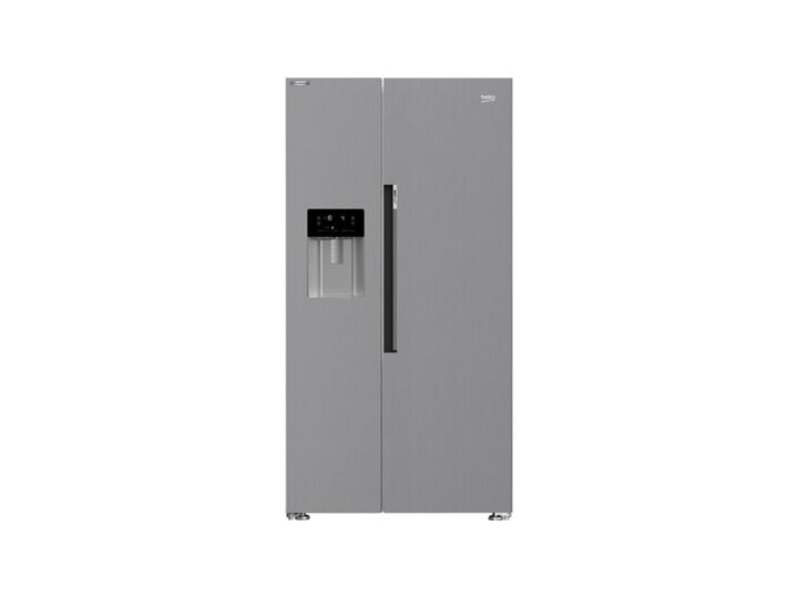 Lodówka BEKO GN162341XBN Side by Side No frost 179cm Srebrna Podajnik wody Kostkarka Wysokość 179 cm Kolor Srebrny Dwudrzwiowe Szerokość 91 cm Kategoria Lodówki