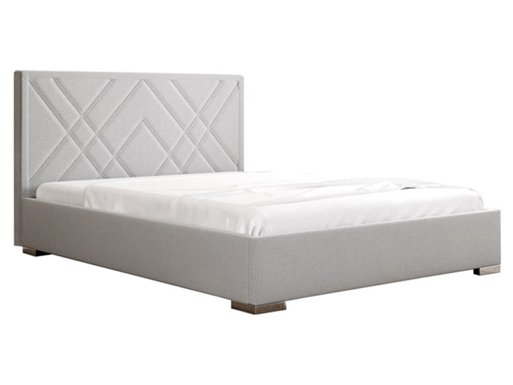 Komfortowe łóżko TREMONT z wysokim zagłówkiem Metal Drewno Tkanina Łóżko tapicerowane Kategoria Łóżka do sypialni