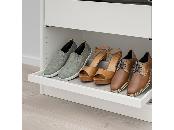 IKEA KOMPLEMENT Wkład na buty do wysuwanej tacy, jasnoszary, 75x35 cm Kategoria Organizery do szaf