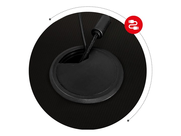 Biurko Gamingowe Huzaro Hero 2.5 Black Aluminium Szerokość 120 cm Głębokość 60 cm Stal Kolor Czarny