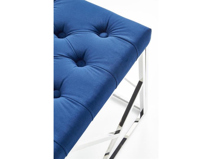 Ławka Milagro Velvet szary Pikowana Materiał obicia Tkanina